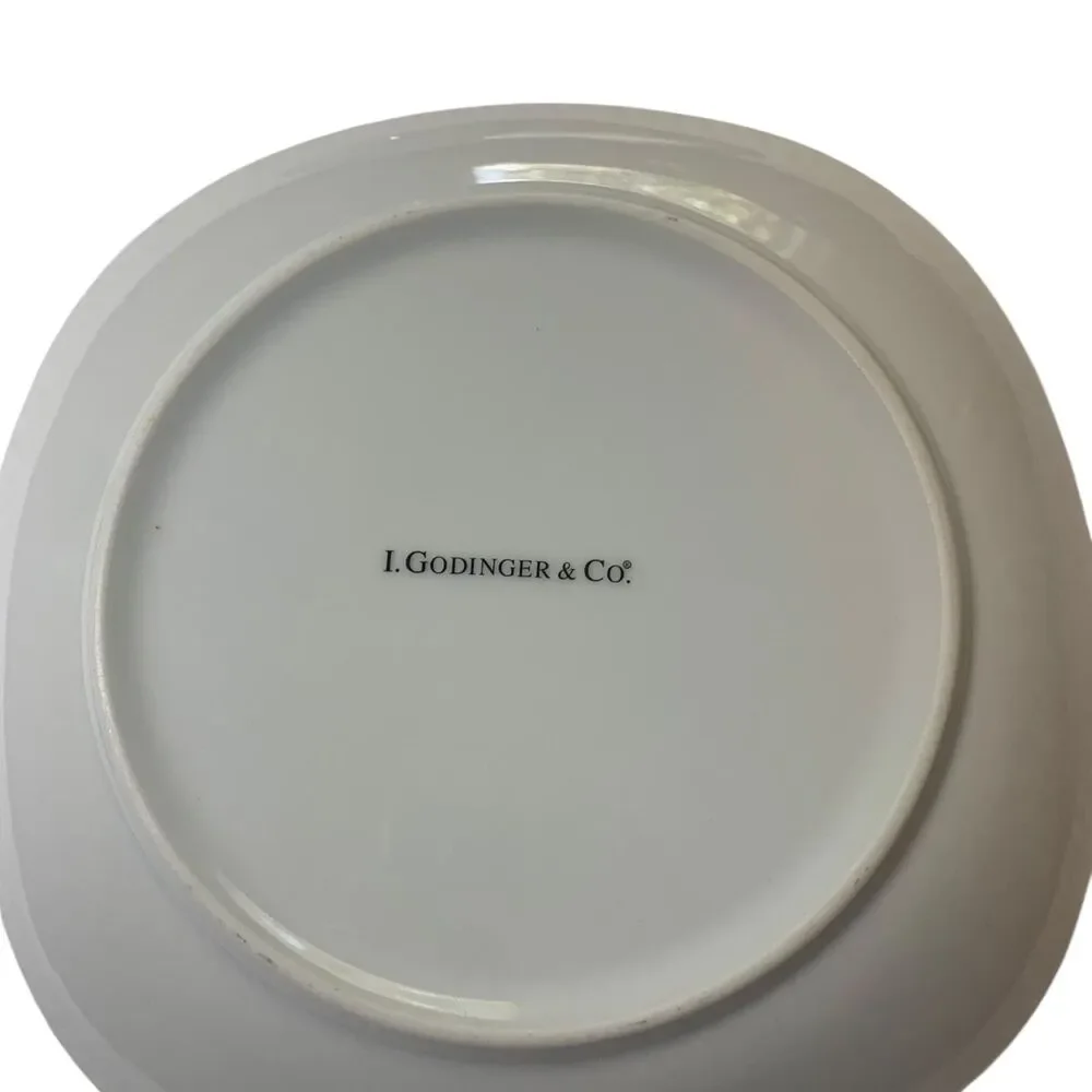 I. Godinger & Co Set of 4 Floral Salad Dessert Plates Cottagaecore